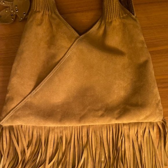 Tan Fringe Boho Handbag - Picture 4 of 5